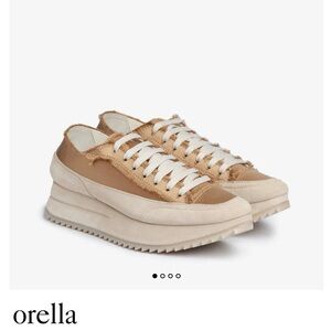 Pedro Garcia Orella Frayed Satin Trainer